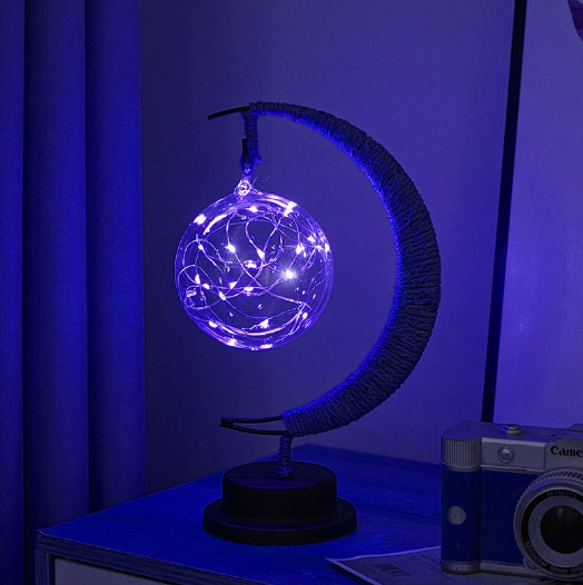 国境を越えたアマゾンのLEDスター充電ナイトライト、リンゴフルーツバースデーランタン、麻縄鉄装飾ライト