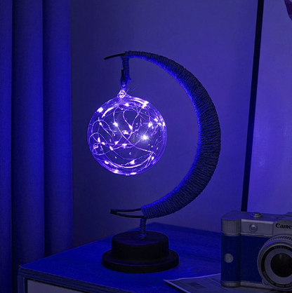 国境を越えたアマゾンのLEDスター充電ナイトライト、リンゴフルーツバースデーランタン、麻縄鉄装飾ライト