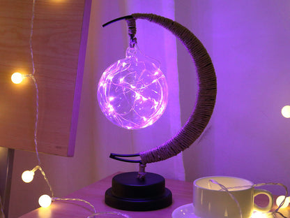 国境を越えたアマゾンのLEDスター充電ナイトライト、リンゴフルーツバースデーランタン、麻縄鉄装飾ライト